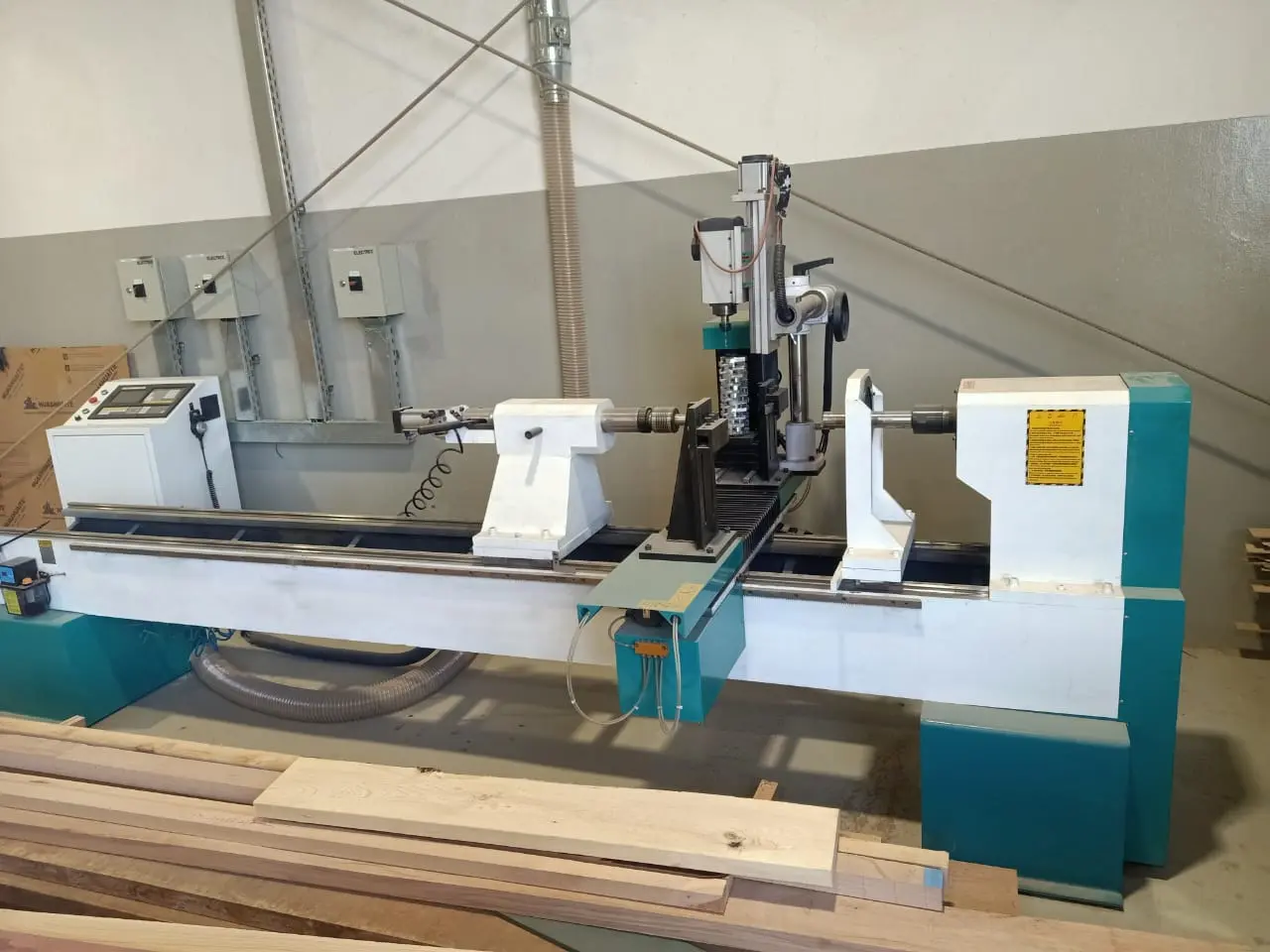 The CNC wood lathe purchased by a customer in the UAE