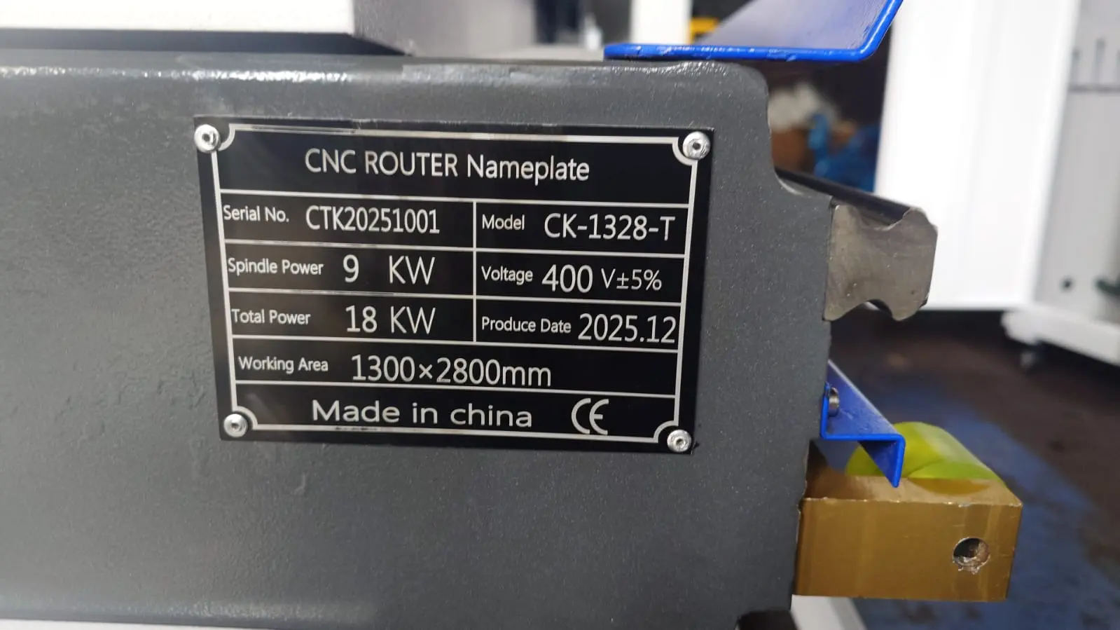 The 1328 ATC CNC wood router customized for a Spanish customer