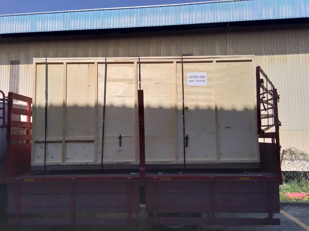 The CNC wood lathe purchased by a Malaysian customer