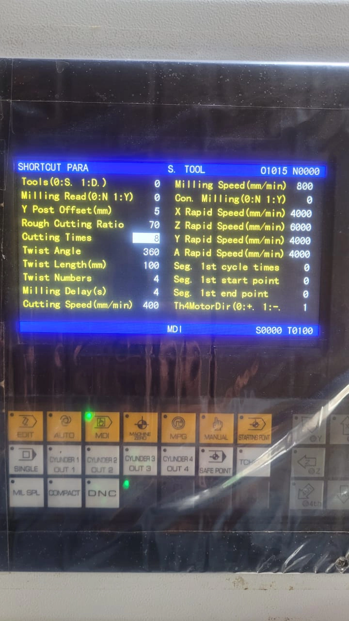 The Indian customer purchased a 0810 CNC woodworking lathe with 2 stations and automatic loading/unloading