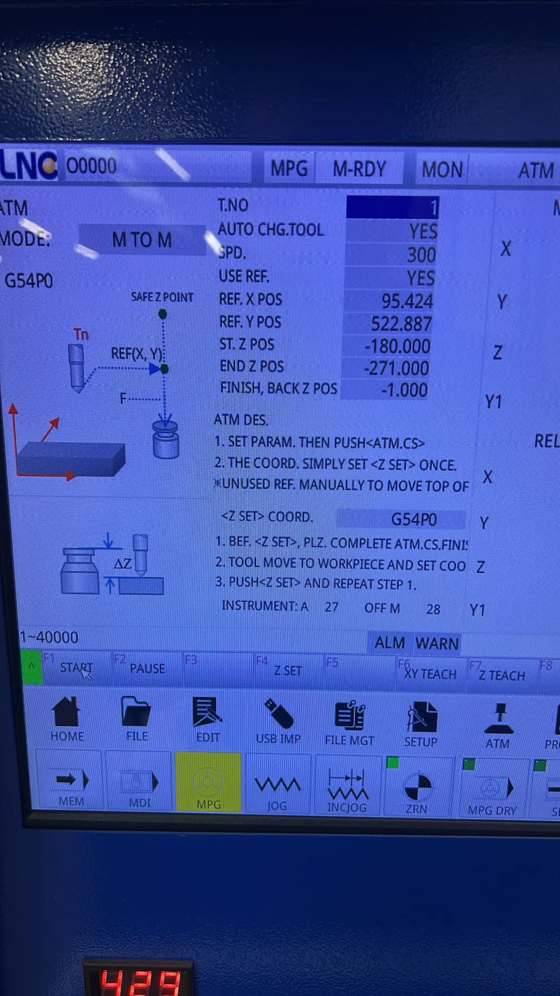 The UK customer is installing and commissioning a Model 1540-T ATC CNC woodw router machine