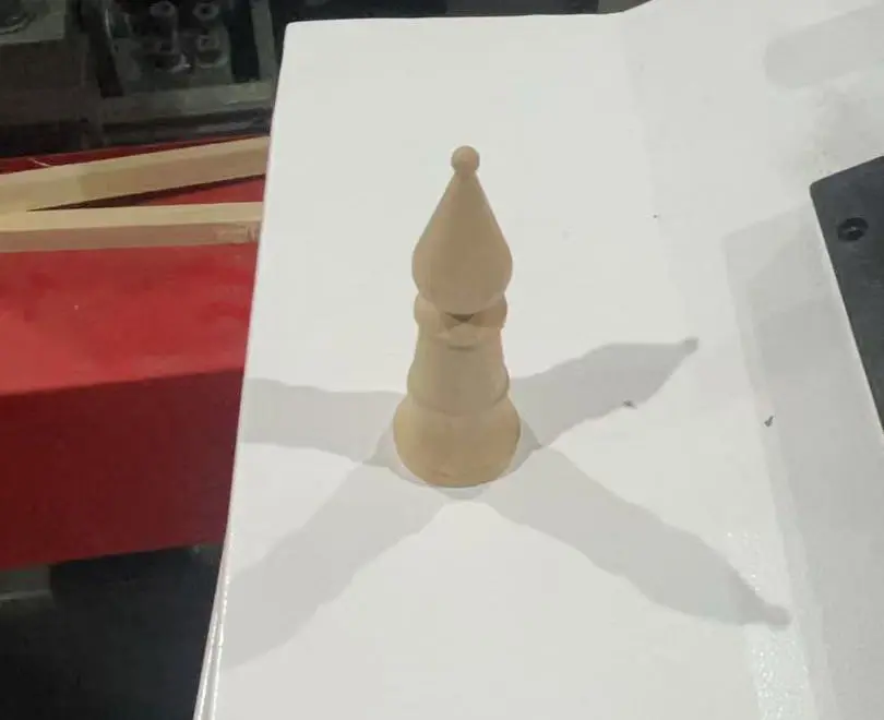 Indian customer use mini CNC wood lathe to process small sample