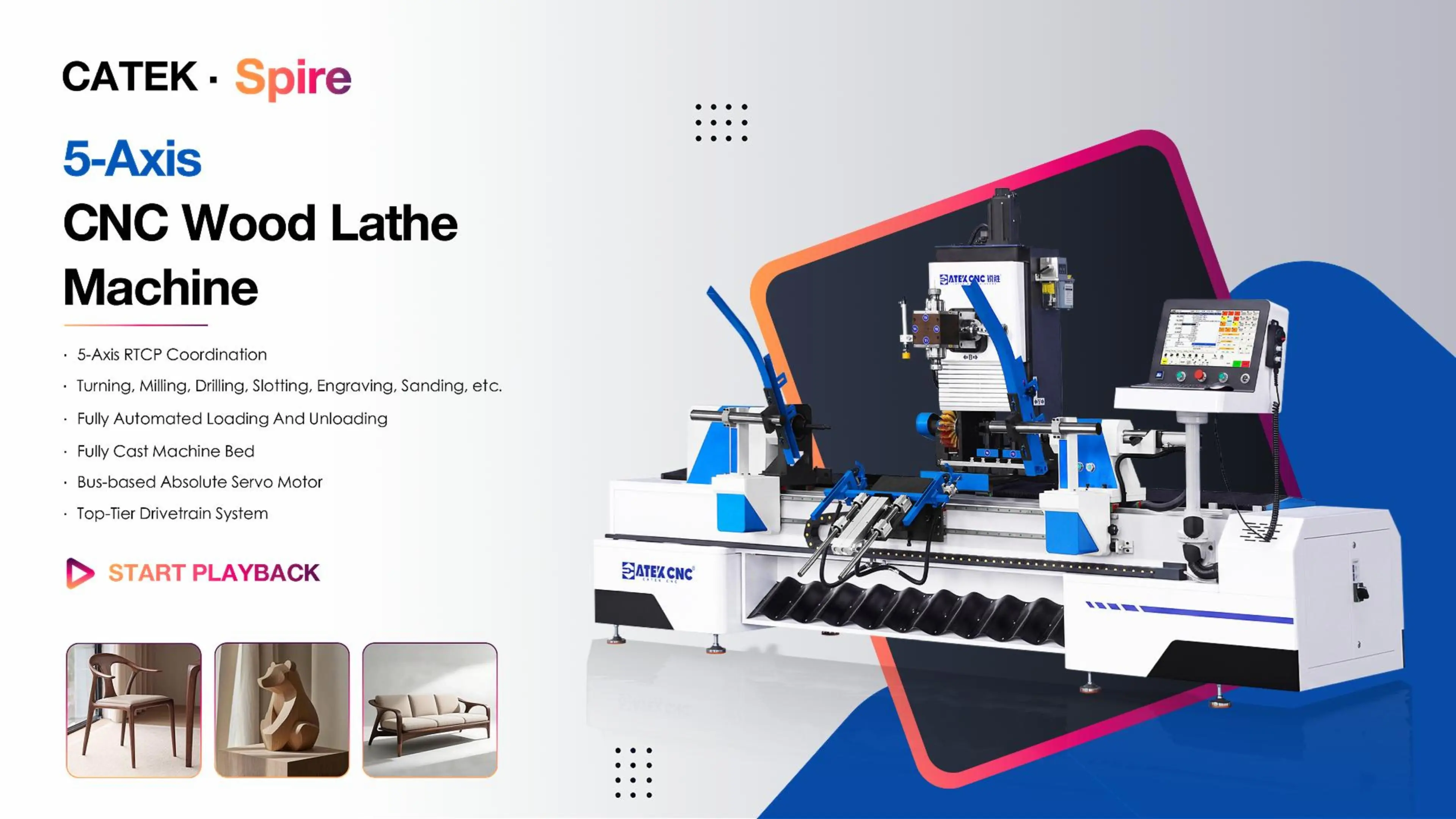 1530 5-Axis CNC Wood Lathe — Expand the Boundaries of What Wood Can Become