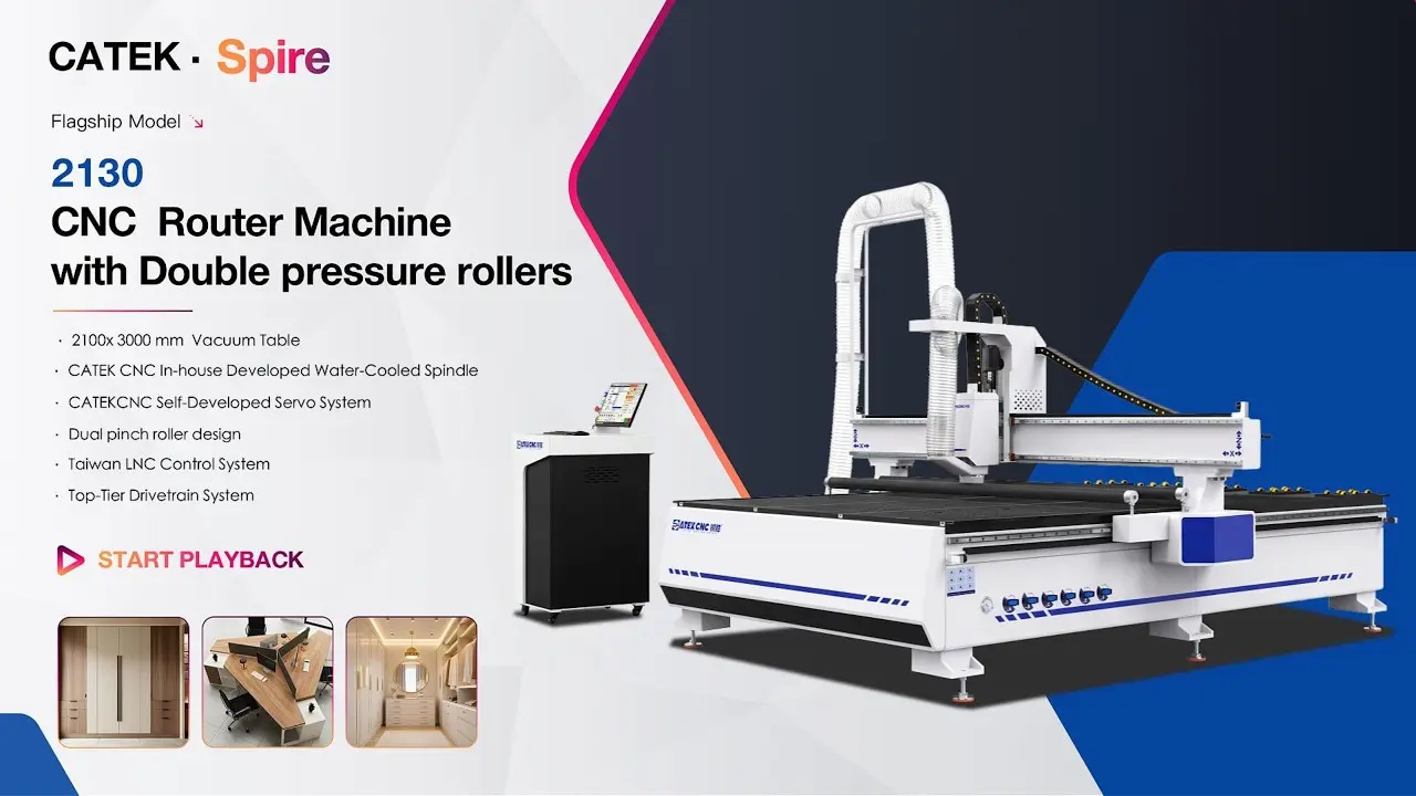  2130 CNC Wood Router with Vacuum and T-Slot Worktable