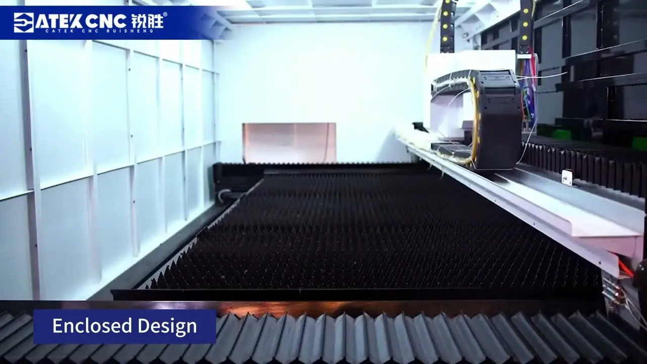 Enclosed Fiber Laser Sheet Cutting Machine with Pull-Out Worktable
