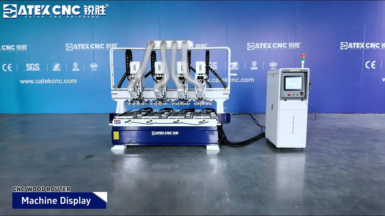 Four-Station Linear ATC CNC Wood Router
