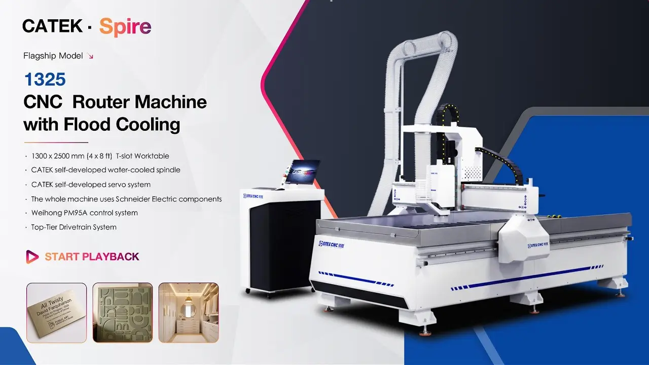 4x8ft CNC Router Machine with Flood Cooling