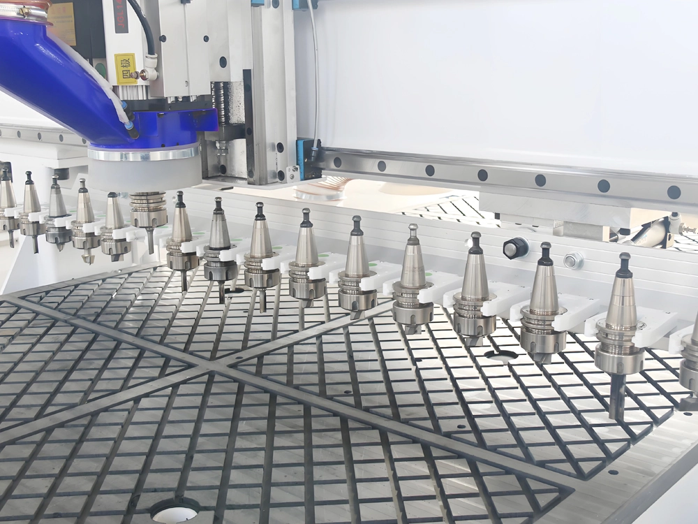 Linear automatic tool changer for CNC wood router Linear automatic tool changer for CNC wood router