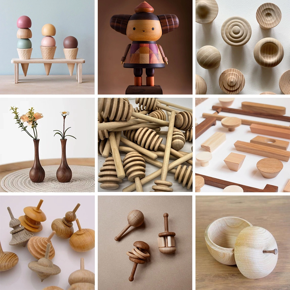 Mini crafts wood lathe can process wooden toys, wooden puppets, wooden handles, wooden vases, wooden honey dipper stick,spinning tops, wooden bowls, etc. Mini crafts wood lathe can process wooden toys, wooden puppets, wooden handles, wooden vases, wooden honey dipper stick,spinning tops, wooden bowls, etc.