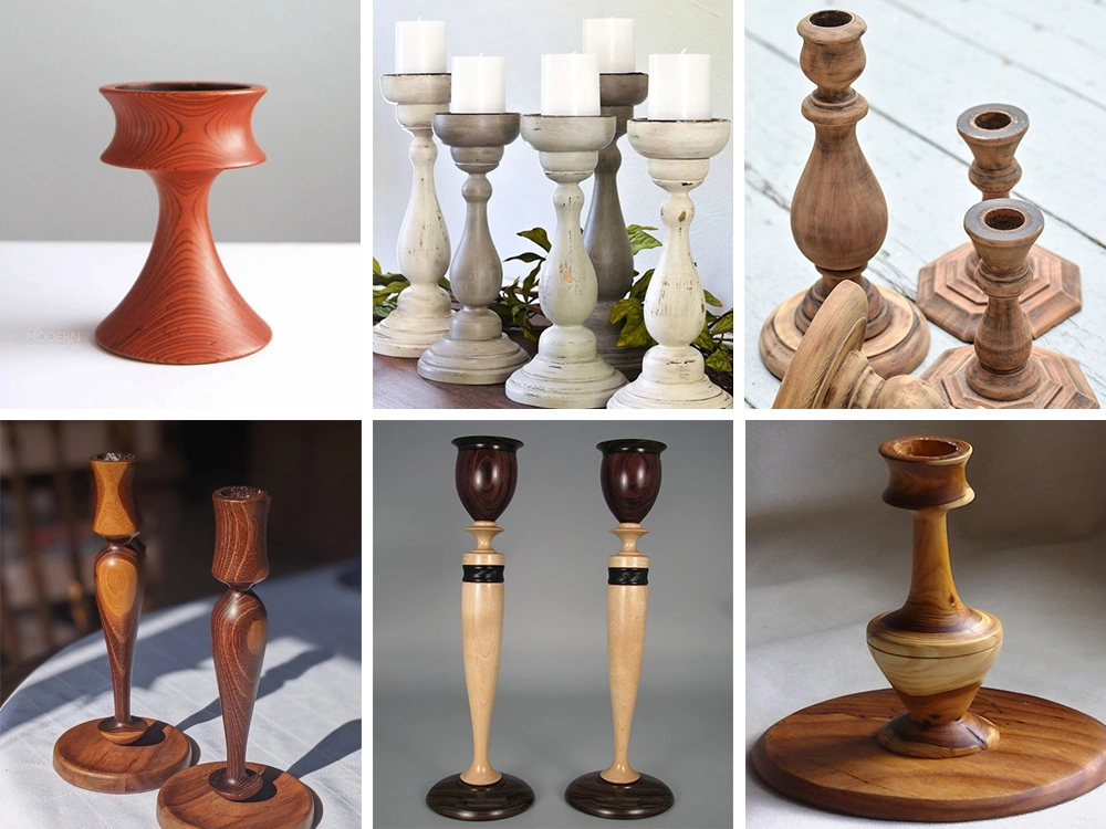 Mini CNC wood lathe can process all kinds of candle holders Mini CNC wood lathe can process all kinds of candle holders