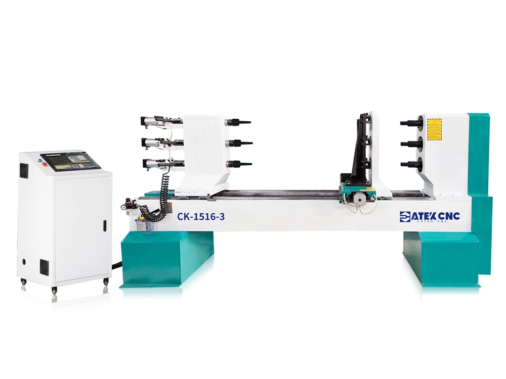 3-station CNC wood lathe 3-station CNC wood lathe