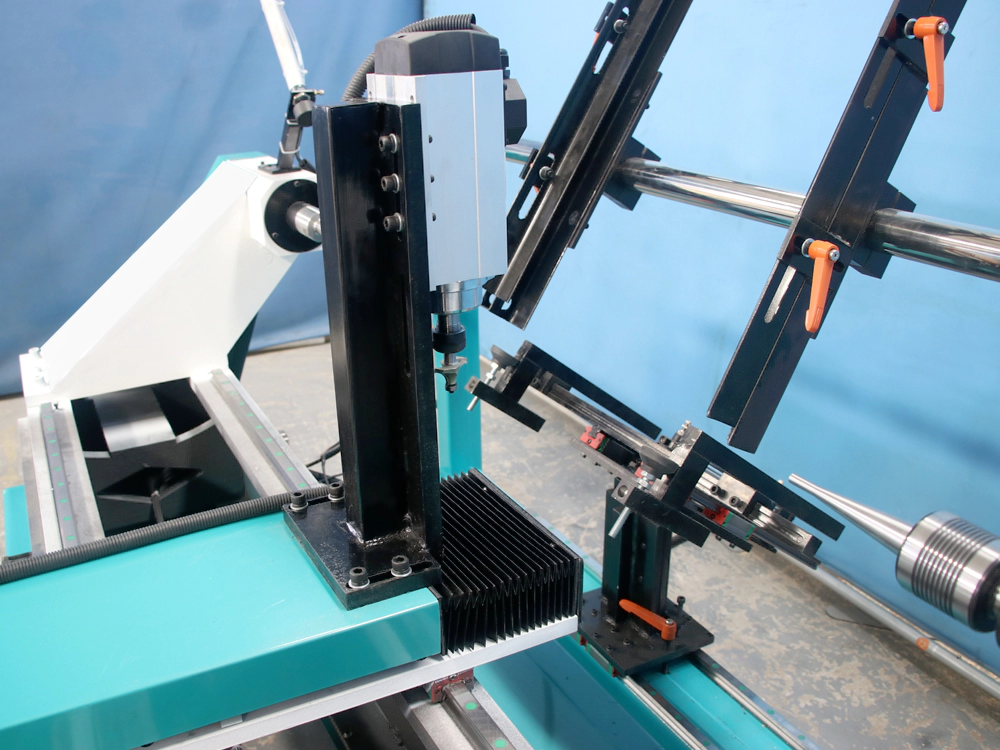 Automatic hopper feed frame for pool cue lathe Automatic hopper feed loader of pool cue lathe