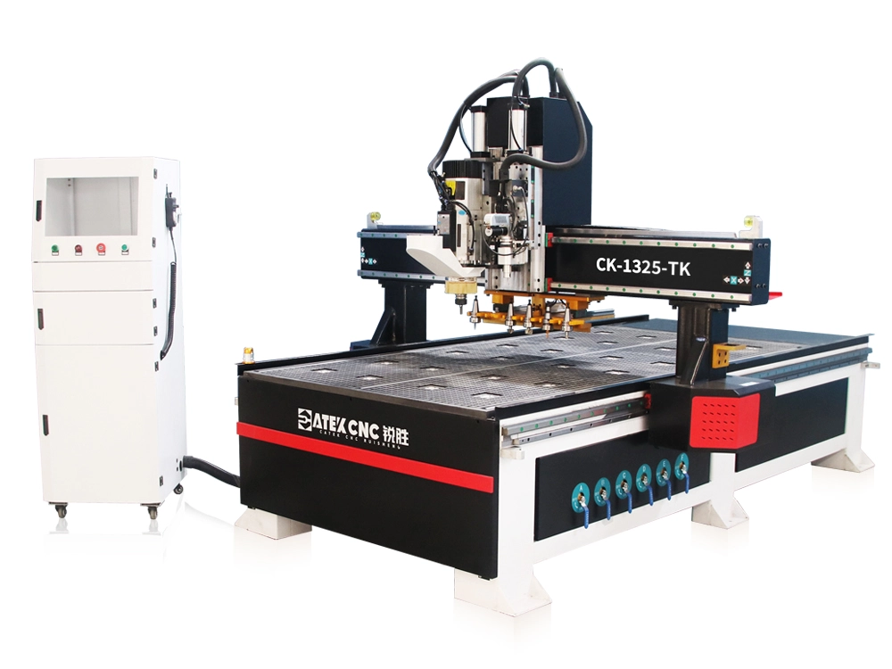CNC router with linear automatic tool changer, oscillating Tool, CCD camera CNC router with linear automatic tool changer, oscillating Tool, CCD camera