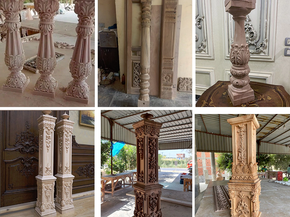 Example of machining a wooden pillars using the CNC router with a rotary fourth axis Example of machining a wooden pillars using the CNC router with a rotary fourth axis