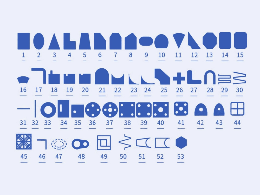 Drawings of basic shapes built into the system Drawings of basic shapes built into the system