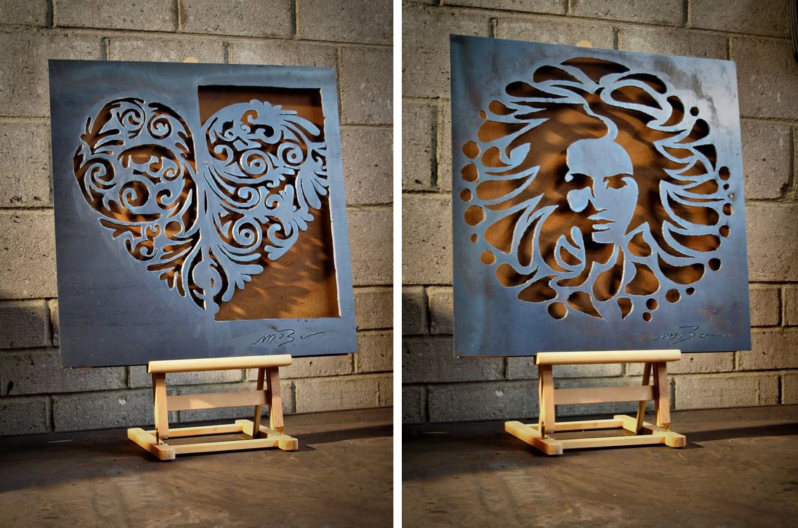 Example of CNC plasma cutting machine processing AD panels Example of CNC plasma cutting machine processing AD panels