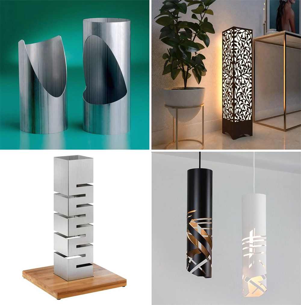 Fiber laser tube cutting machine is used to make tubes, light boxes, and metal tube artworks Fiber laser tube cutting machine is used to make tubes, light boxes, and metal tube artworks