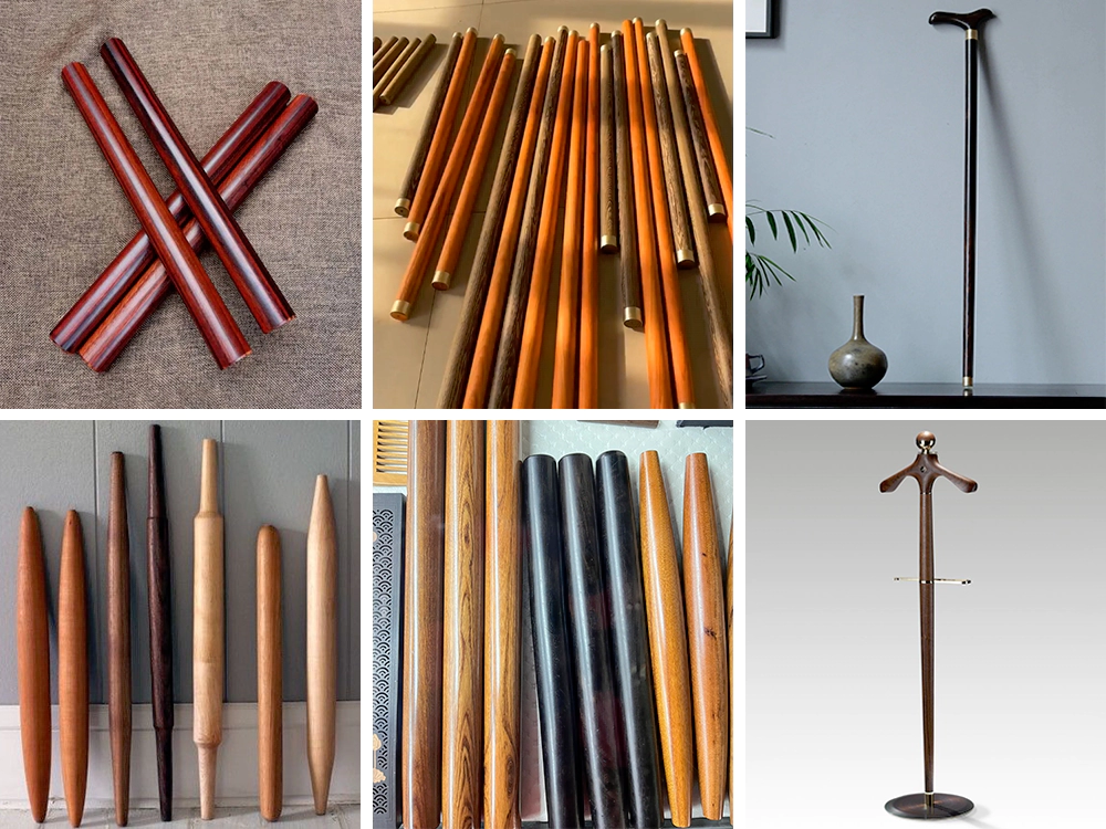 The 3-station pool cue lathe can process various wooden pens, rolling pins, canes and other slender rod products The 3-station pool cue lathe can process various wooden pens, rolling pins, canes and other slender rod products