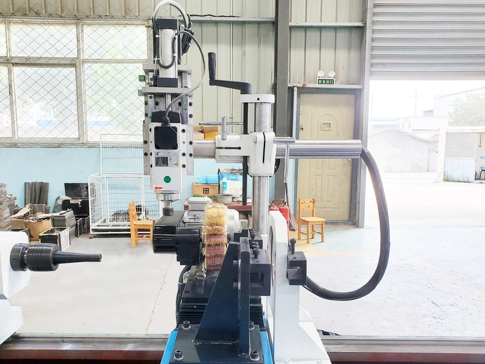 Four-axis-linkage CNC wood lathe with sanding wheel Four-axis-linkage CNC wood lathe with sanding wheel