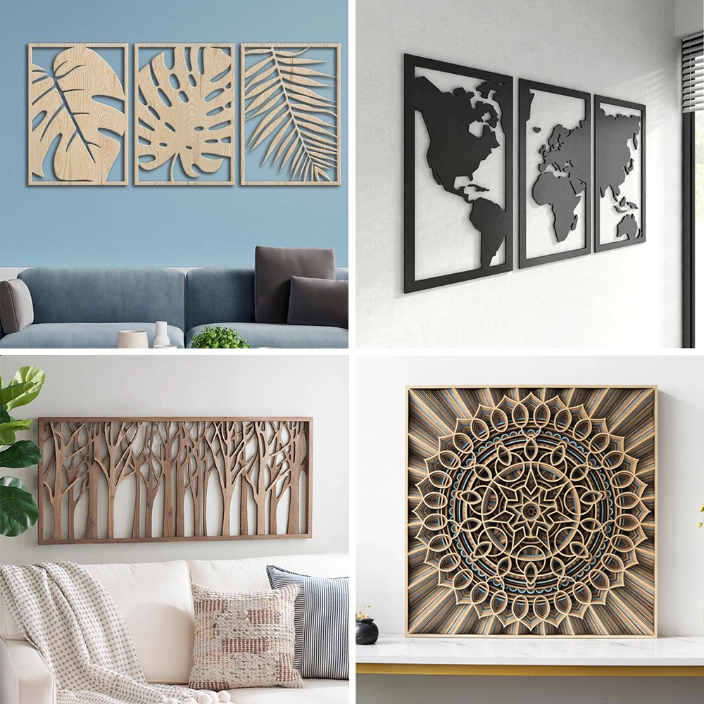 The CNC 5x10ft router with water-cooled spindle can wooden decorative paintings The CNC 5x10ft router with water-cooled spindle can process wooden decorative paintings