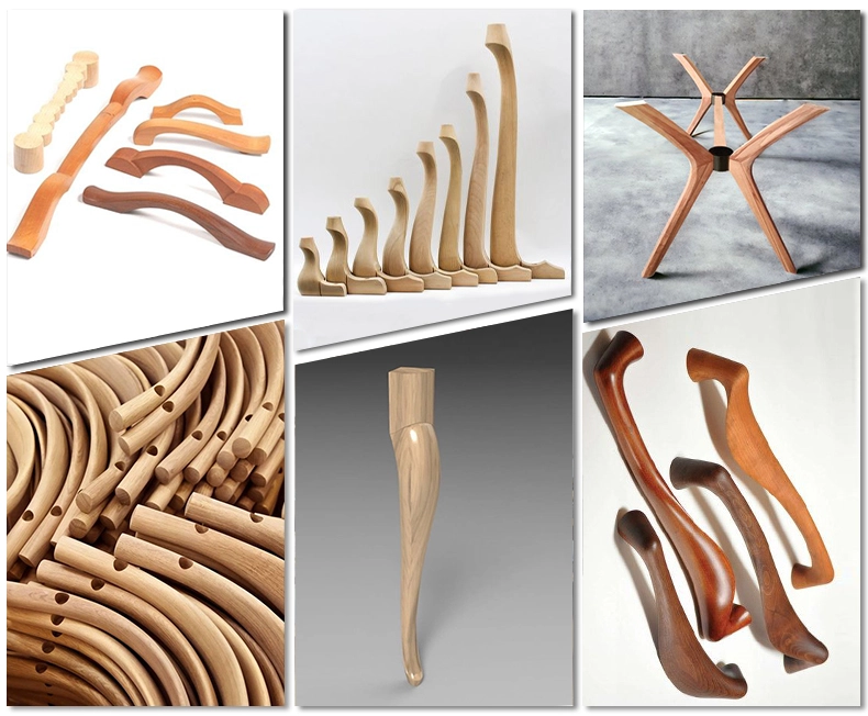 Five-axis wood processing center processes various complex and special-shaped wooden legs Five-axis wood processing center processes various complex and special-shaped wooden legs