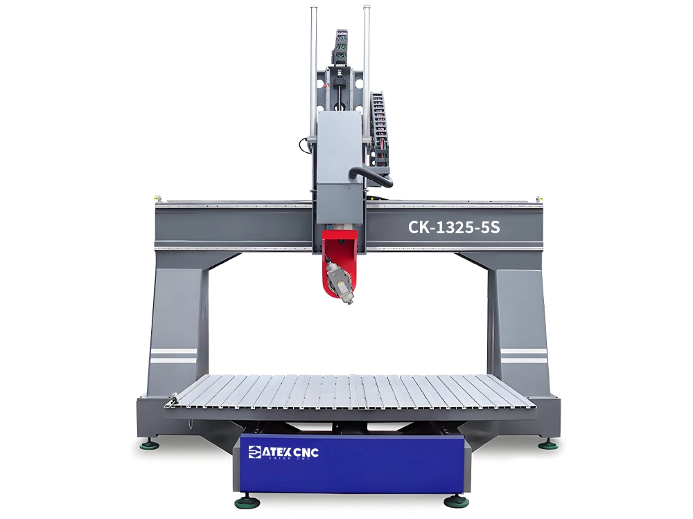 Bridge-type five-axis CNC router with movable tabletop Bridge-type five-axis CNC router with movable tabletop