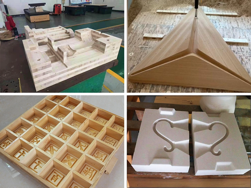 Examples of using a five-axis model making machine processing wooden and plaster molds Examples of using a five-axis model making machine processing wooden and plaster molds