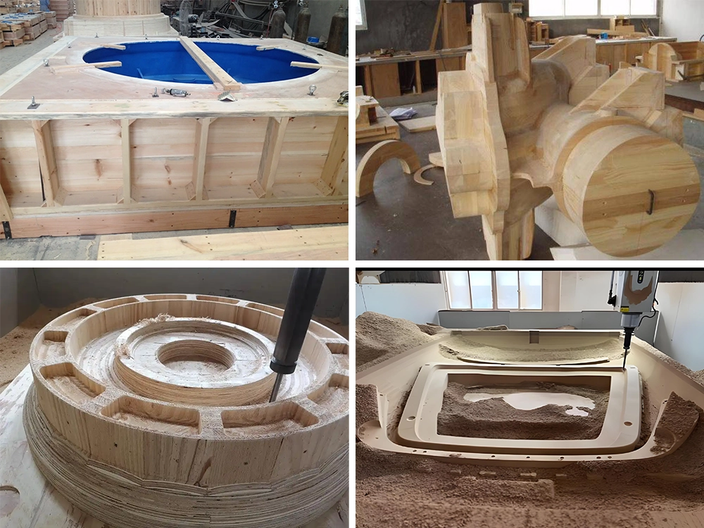 Bridge-type five-axis CNC large 3D model making machine can process various large-scale wooden molds, plaster molds, foam molds, aluminum molds, etc. Bridge-type five-axis CNC large 3D model making machine can process various large-scale wooden molds, plaster molds, foam molds, aluminum molds, etc.