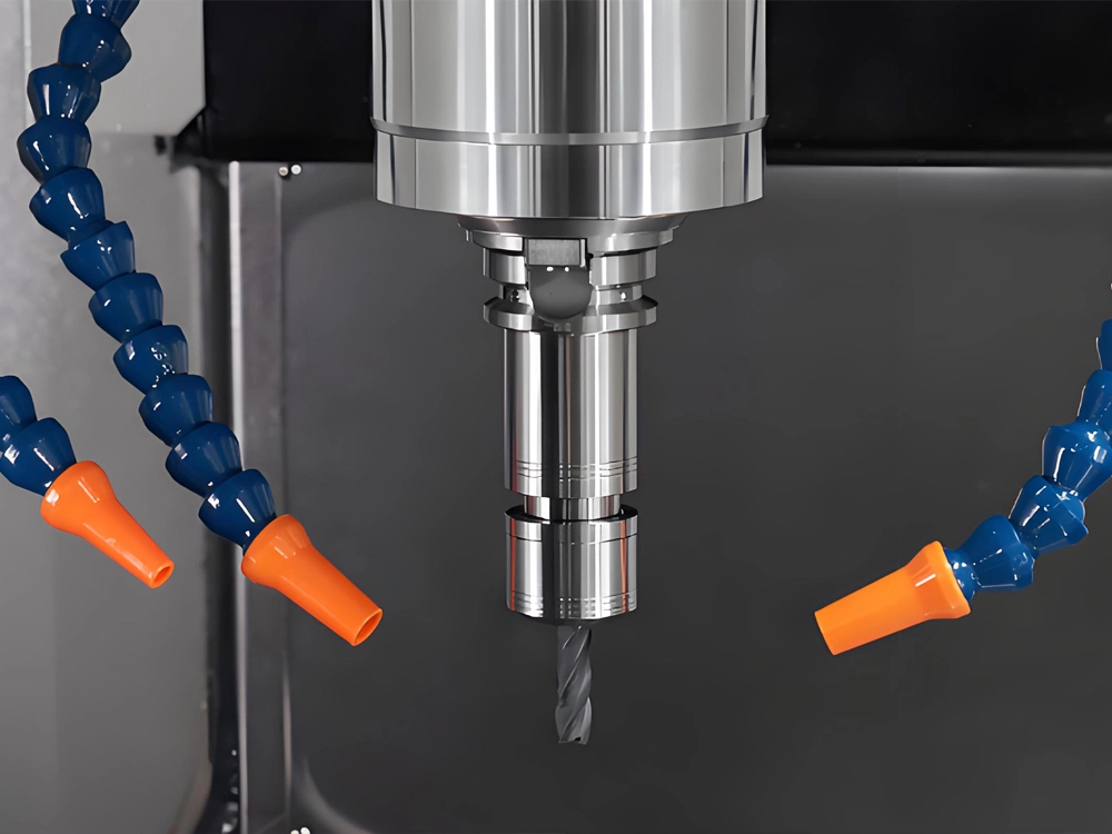 Spindle and flood coolant system of multifunctional drilling and milling metal processing centers Spindle and flood coolant system of multifunctional drilling and milling metal processing centers