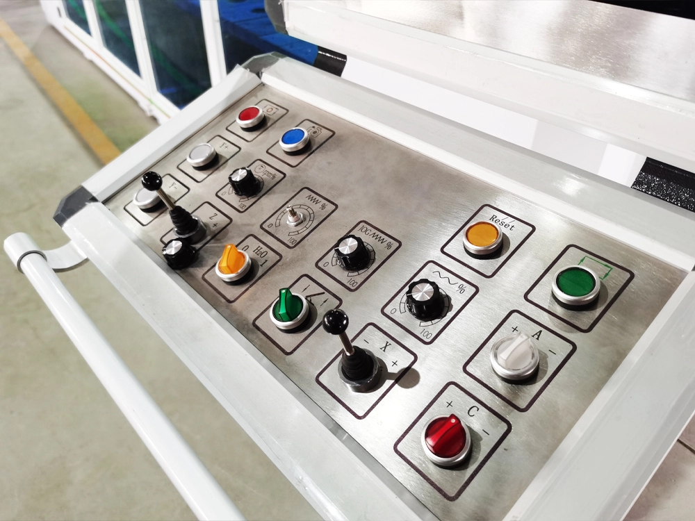 Control panel for five-axis CNC stone bridge saw Control panel for five-axis CNC stone bridge saw