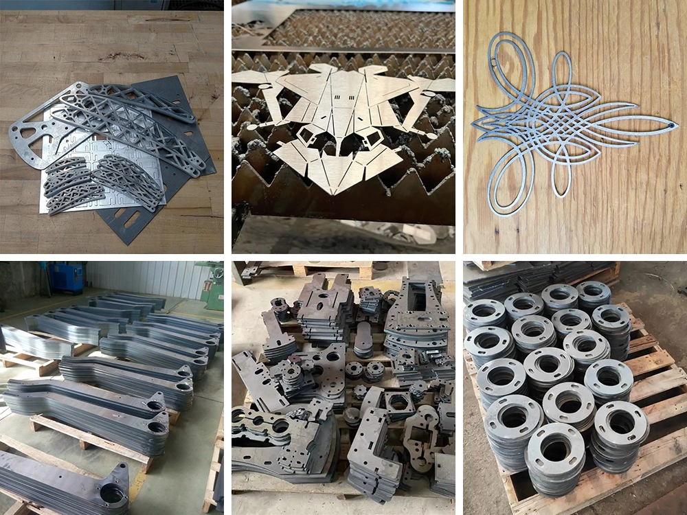 Example of plasma cutting machine cutting metal sheets Example of plasma cutting machine cutting metal sheets