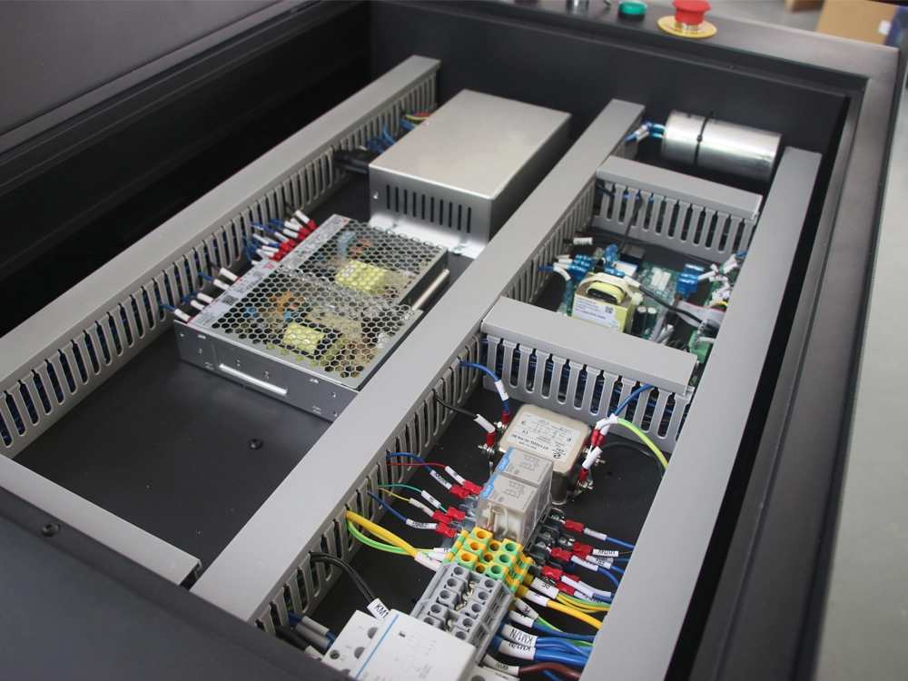 The inside the control cabinet