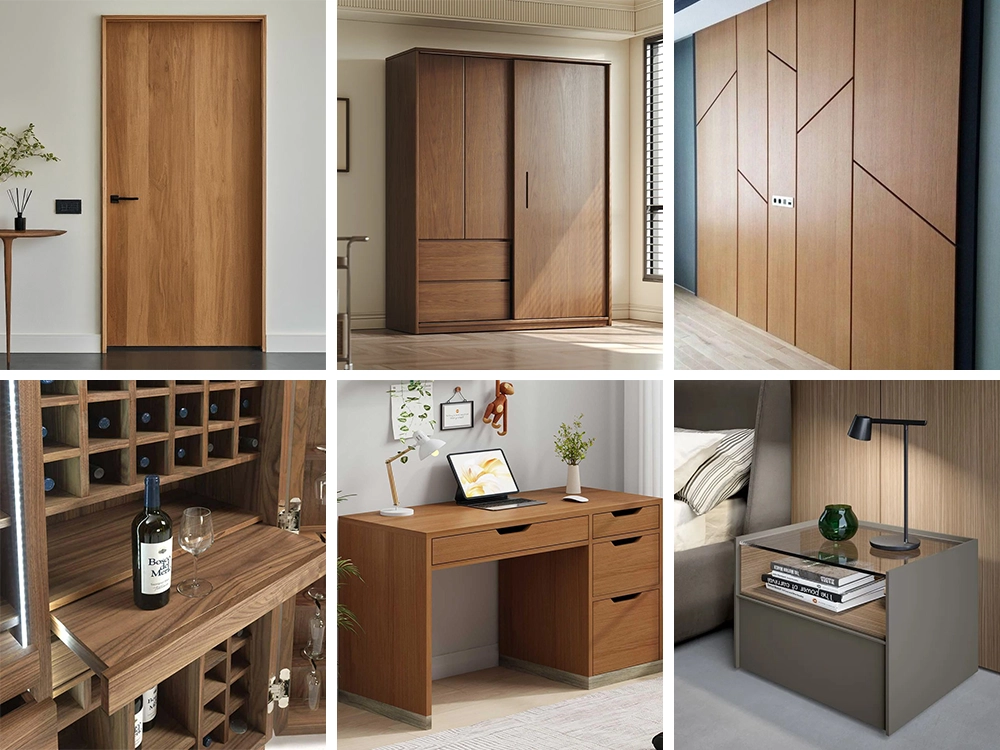 The 7×10ft CNC wood router machine with drilling unit can process various types of panel furniture, including wooden doors, cabinets, feature walls, wine cabinets, office desks, bedside tables, and more