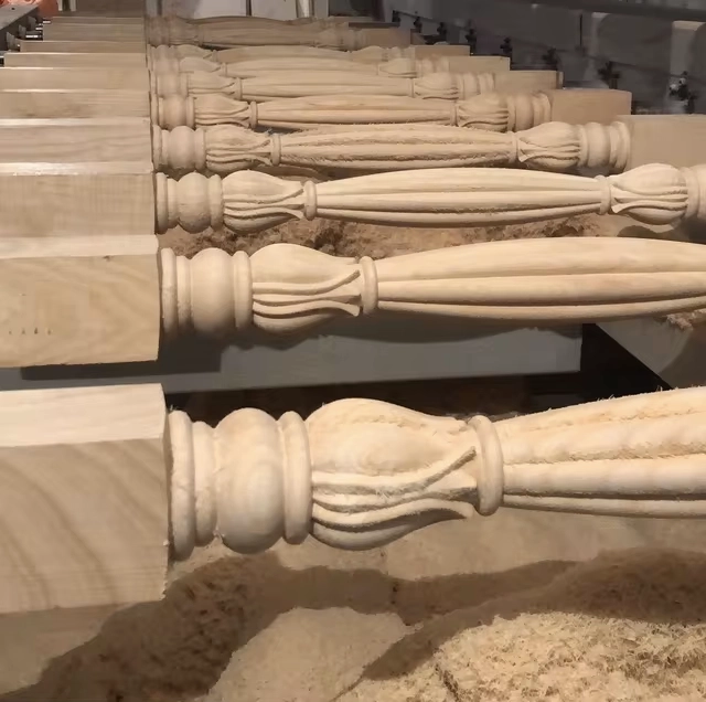 The Malaysian customers used a 10-station CNC 3D router machine to process stair newels