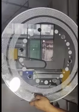 The Indian customers used 1325 mirror marking machine to make smart mirrors