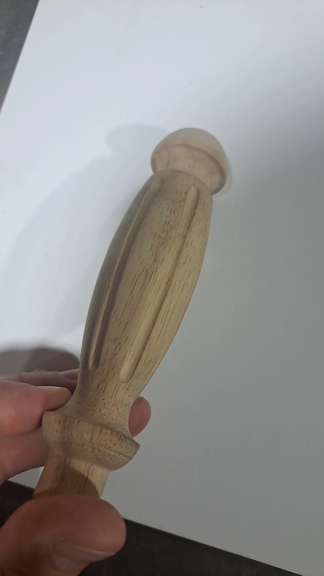 Georgian customers purchased 0615 CNC wood lathe to process barbecue skewer handles