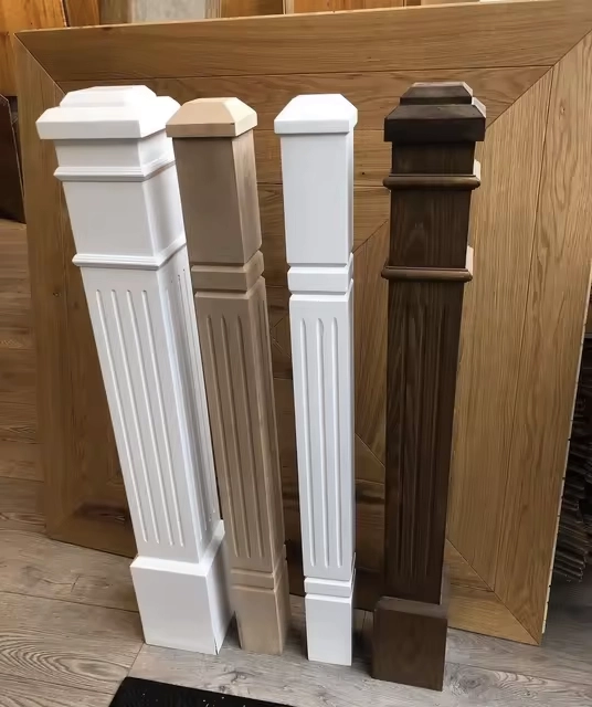 The Irish customers used 7-in-1 CNC woodwork lathe to process stair newels