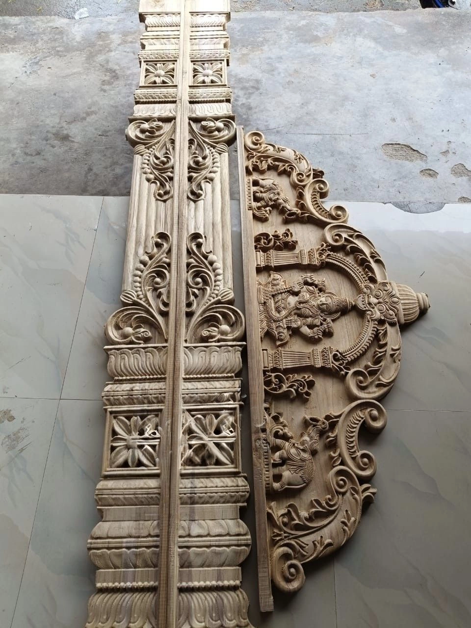 The Indian customer used multi-station CNC wood router machine to process wall panels and headboards