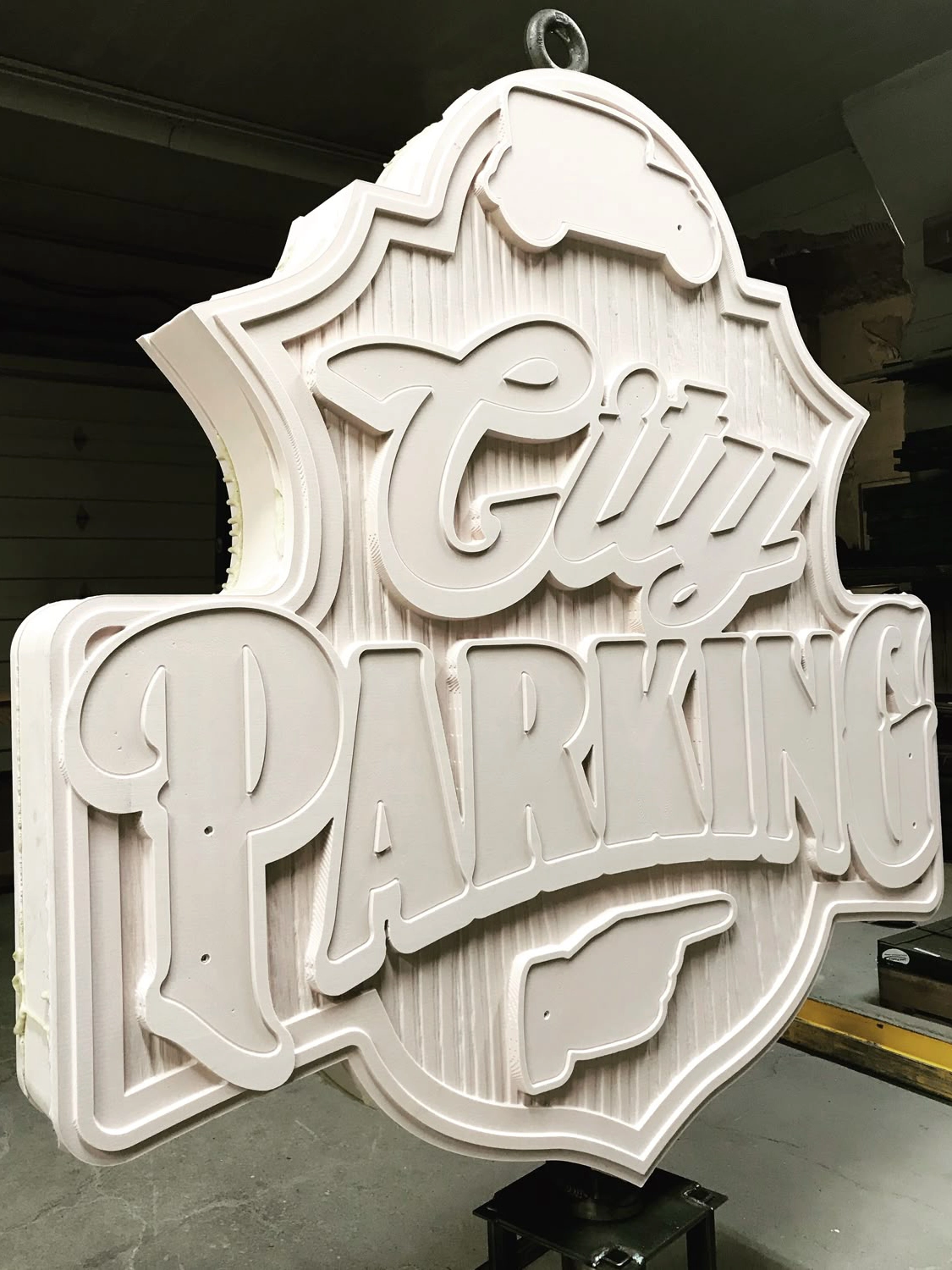 The New Zealand customer used CNC woodworking router to process advertising signs
