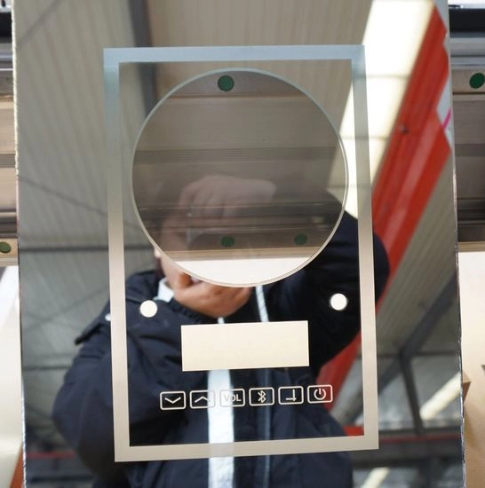 The Ukrainian customer used a laser marking machine for mirrors to remove paint from a smart mirror