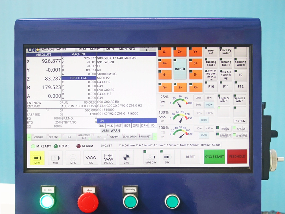 Taiwan LNC control system for 5-axis CNC wood lathe