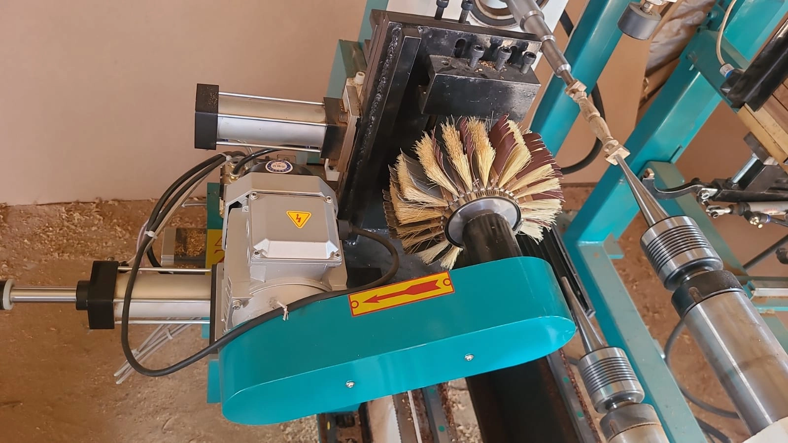 A 2-station small CNC wood lathe a purchased by a Indian customer
