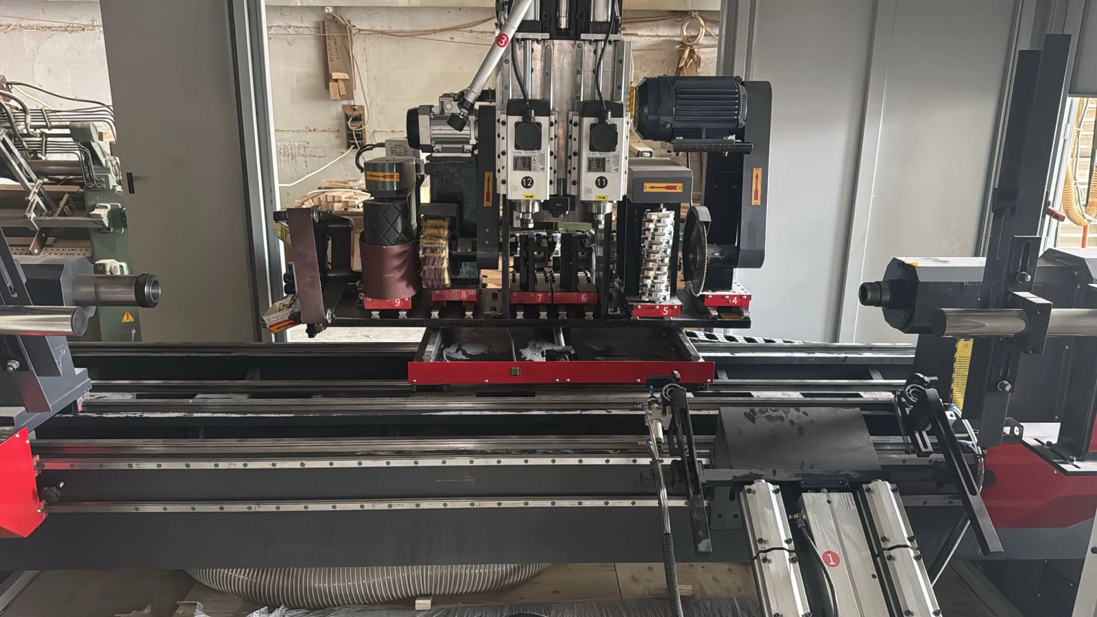 The Greek customers received an 8-in-1 CNC woodworking lathe