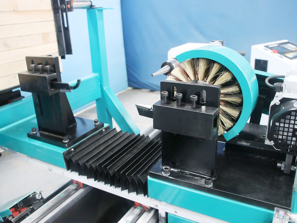 Double-Knife CNC Wood Lathe with Automatic Feeding for Roman Column Double-Knife CNC Wood Lathe with Automatic Feeding for Roman Column