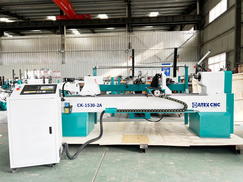 Double-Knife CNC Wood Lathe with Automatic Feeding for Roman Column Double-Knife CNC Wood Lathe with Automatic Feeding for Roman Column