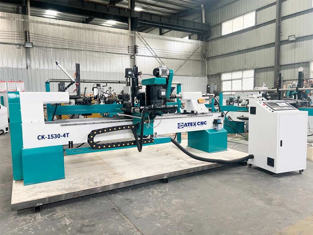 3-in-1 Automatic CNC Wood Lathe for Special-Shaped Table Legs 3-in-1 Automatic CNC Wood Lathe for Special-Shaped Table Legs