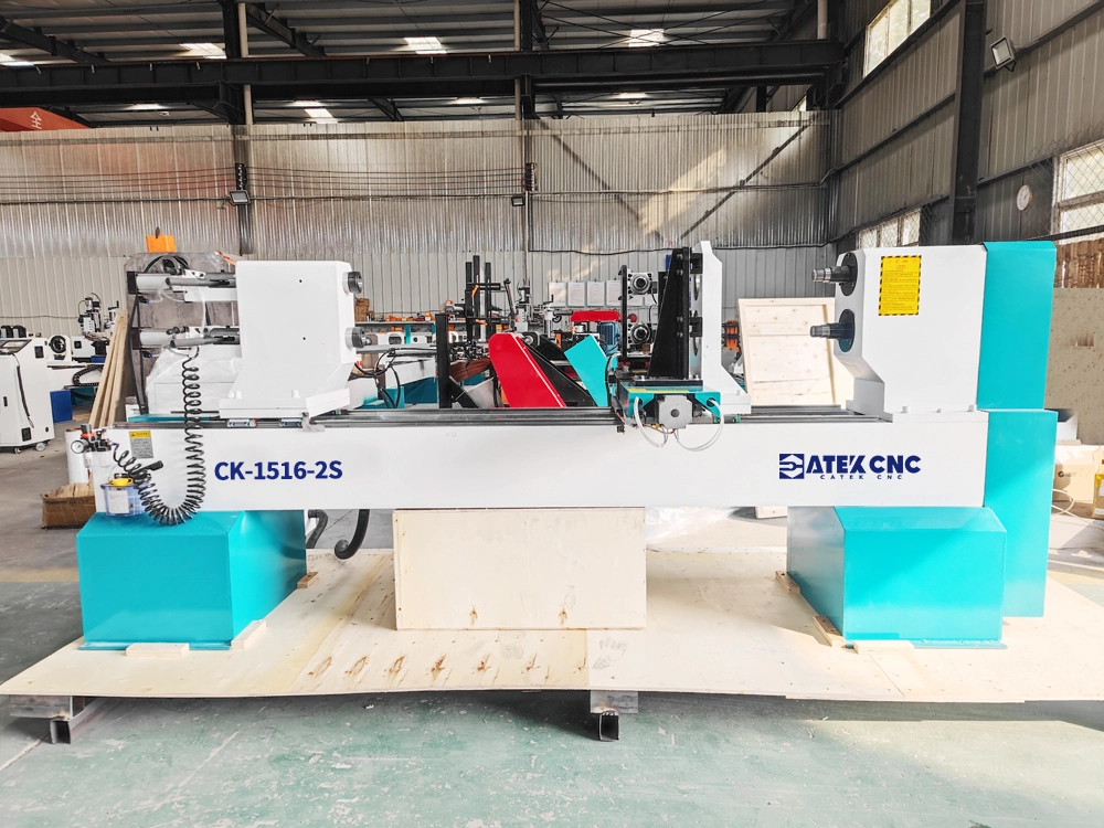 2-Station CNC Woodworking Lathe with Turning and Carving 2-Station CNC Woodworking Lathe with Turning and Carving