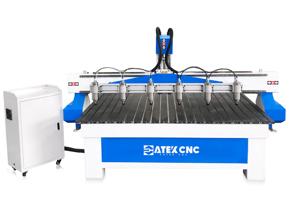 Multi-Head CNC Engraving Machine for Engraving of Multiple Wood Panels Multi-Head CNC Engraving Machine for Engraving of Multiple Wood Panels
