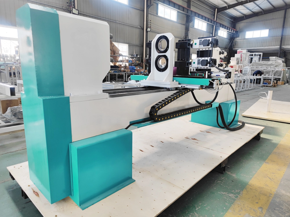 2-Station CNC Woodworking Lathe with Turning and Carving 2-Station CNC Woodworking Lathe with Turning and Carving