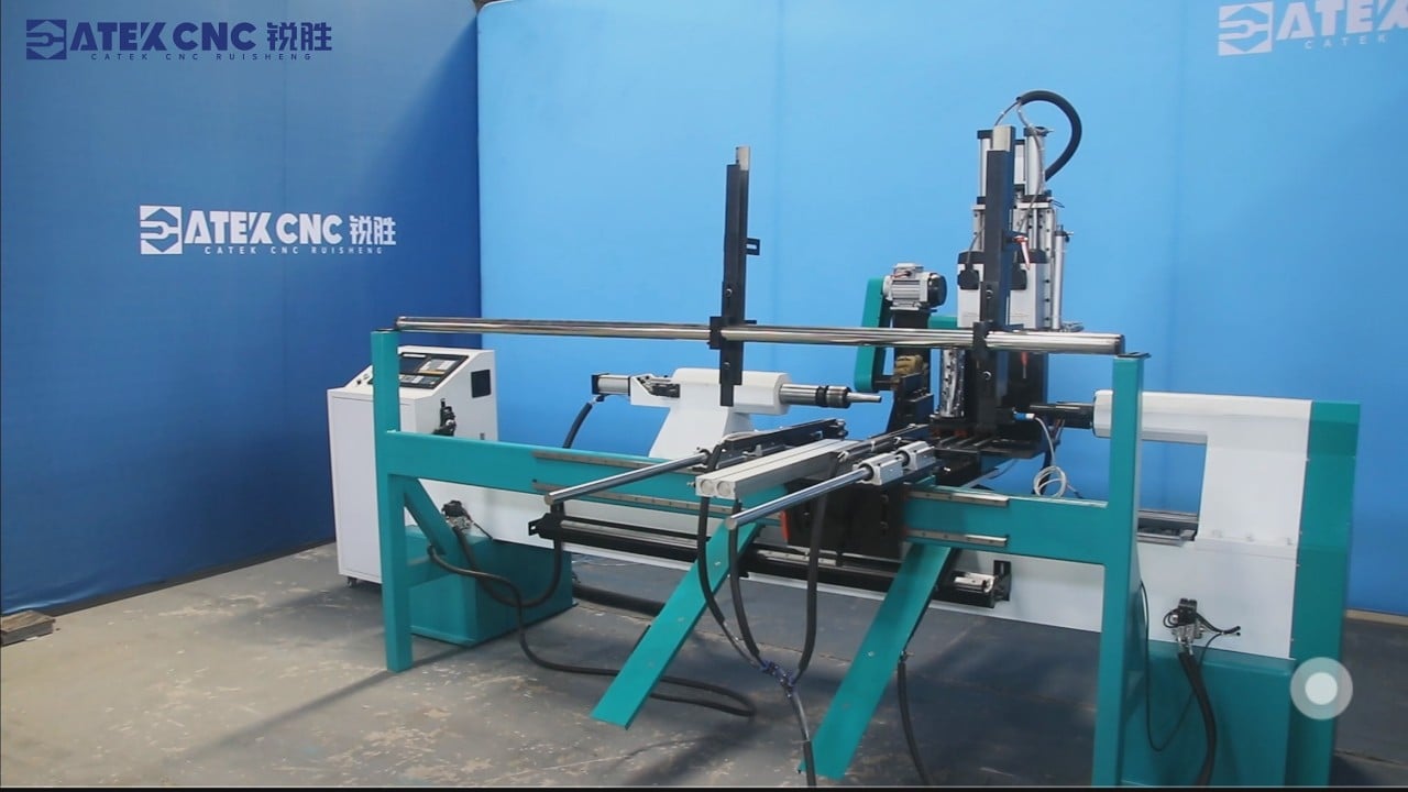 3-in-1 Automatic CNC Wood Lathe for Special-Shaped Table Legs 3-in-1 Automatic CNC Wood Lathe for Special-Shaped Table Legs